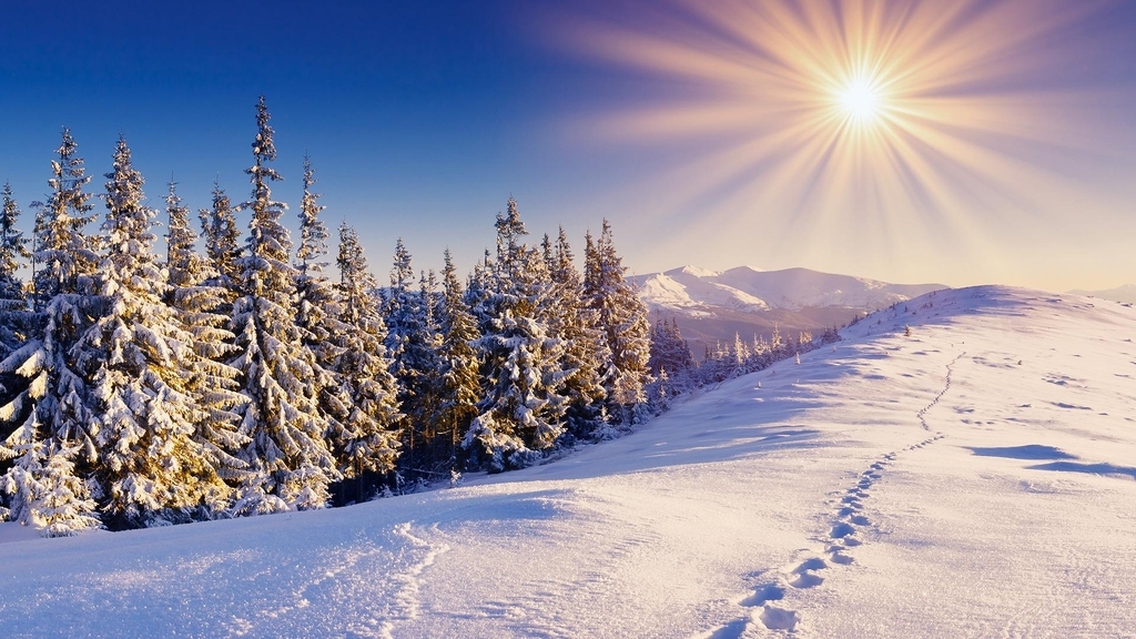 Картинка: природа, зима, горы, небо