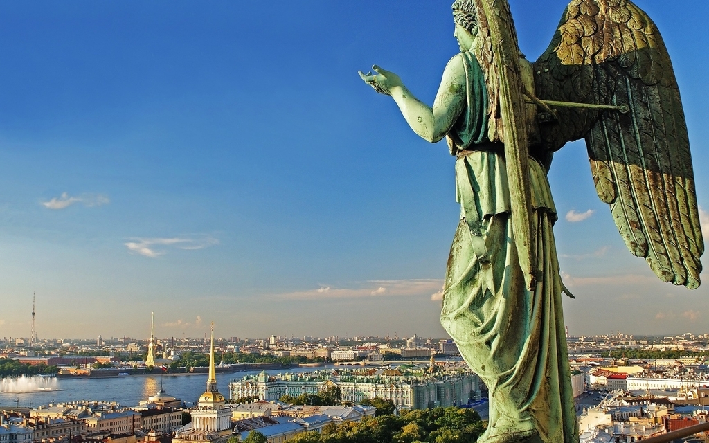 Картинка: Санкт-Петербург, статуя, ангел, город, красота, пейзаж