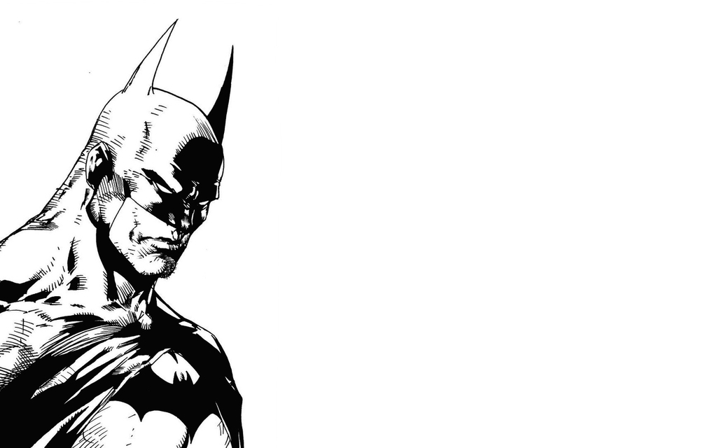 Картинка: Бэтмен, Batman, супергерой, чёрно-белый