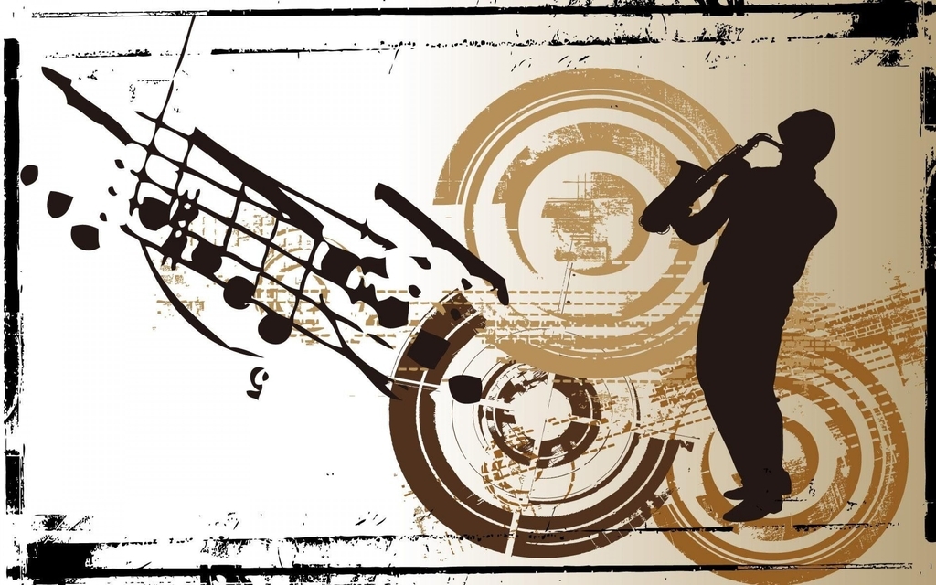 Image: Saxophone, saxophonist, game, music, melody, silhouette