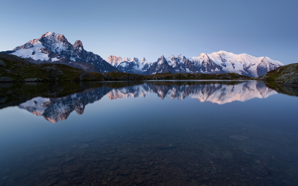 Image: nature, mountains, lake, reflection