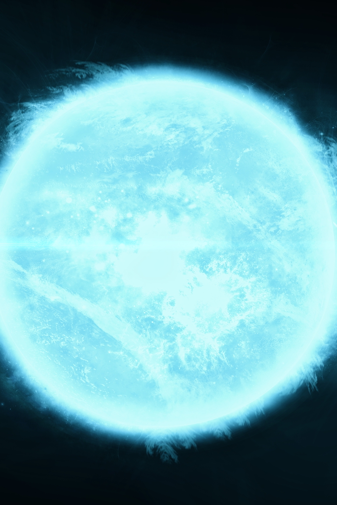 Картинка: Звезда, голубая, газ, светило, космос, планета