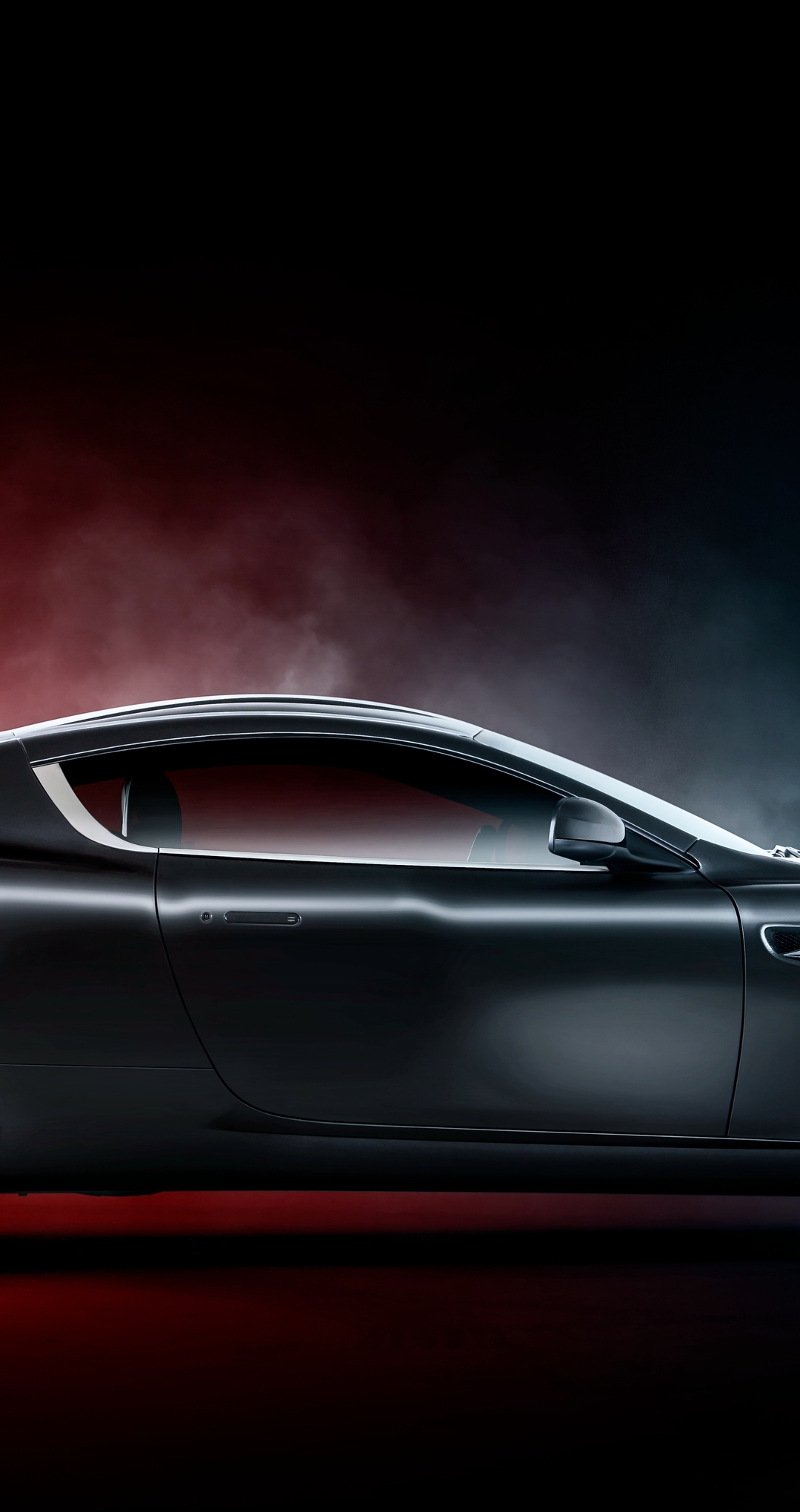Image: Car, smoke, supercar, black, wheels, Aston Martin