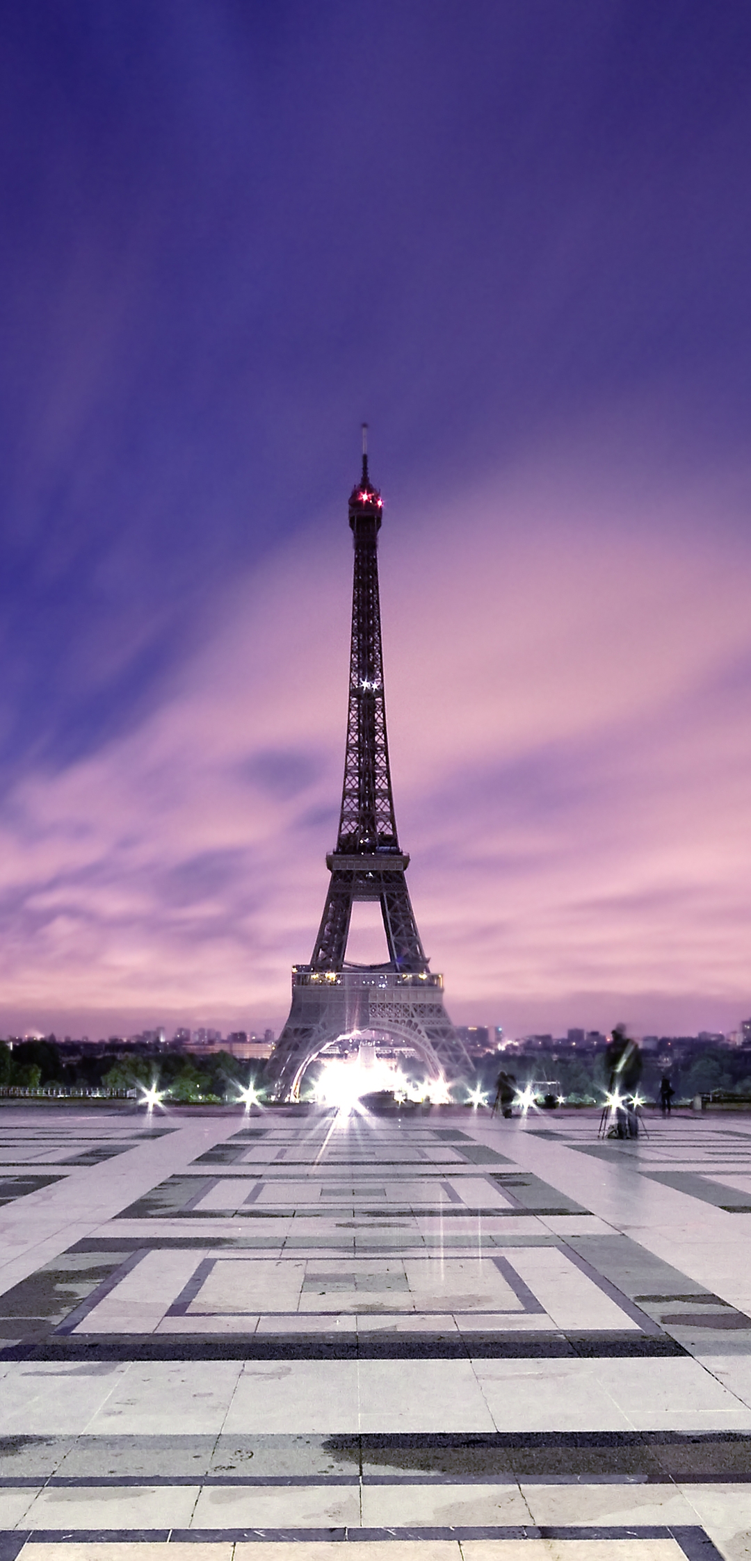 Картинка: Эйфелева башня, Париж, Франция, вечернее небо, площадь, здание, красивый фон
