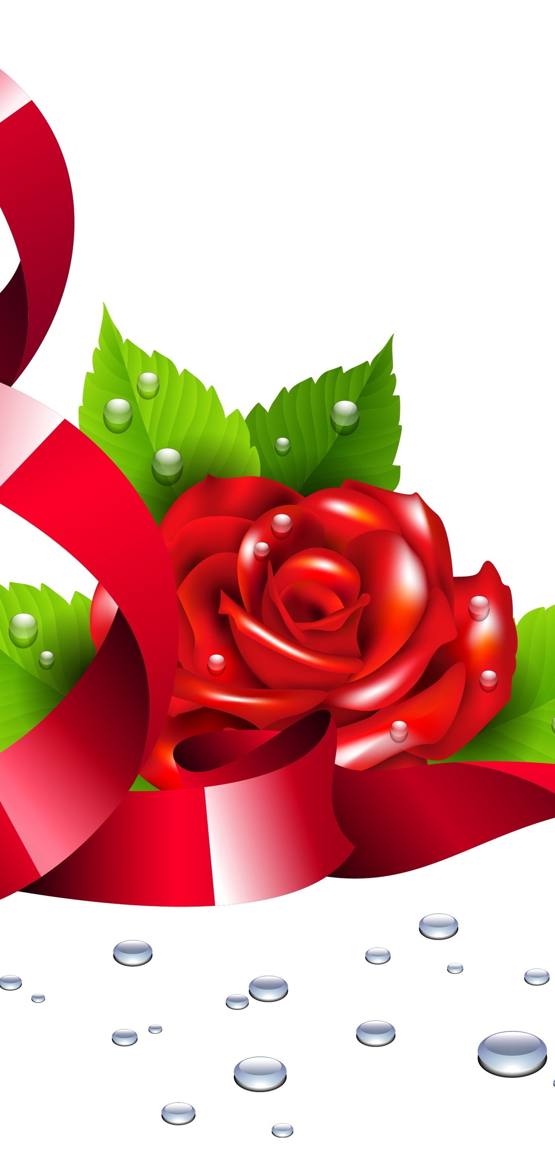 Картинка: 8 Марта, женский день, весна, розы, белый фон, лента, красная