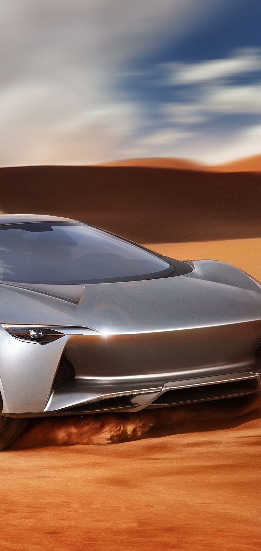 Картинка: Суперкар, вседорожник, Camal, Ramusa, скорость, пыль, песок, завеса, пустыня, отражение
