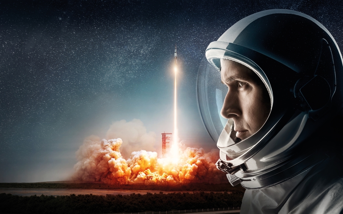 Image: Male, astronaut, spacesuit, rocket, takeoff, sky, stars