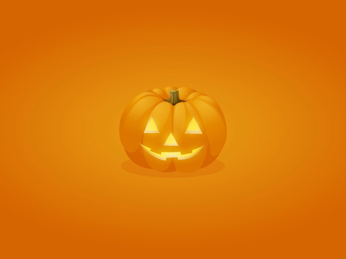 Картинка: Тыква, Хеллоуин, лицо, оранжевый, фон, Halloween