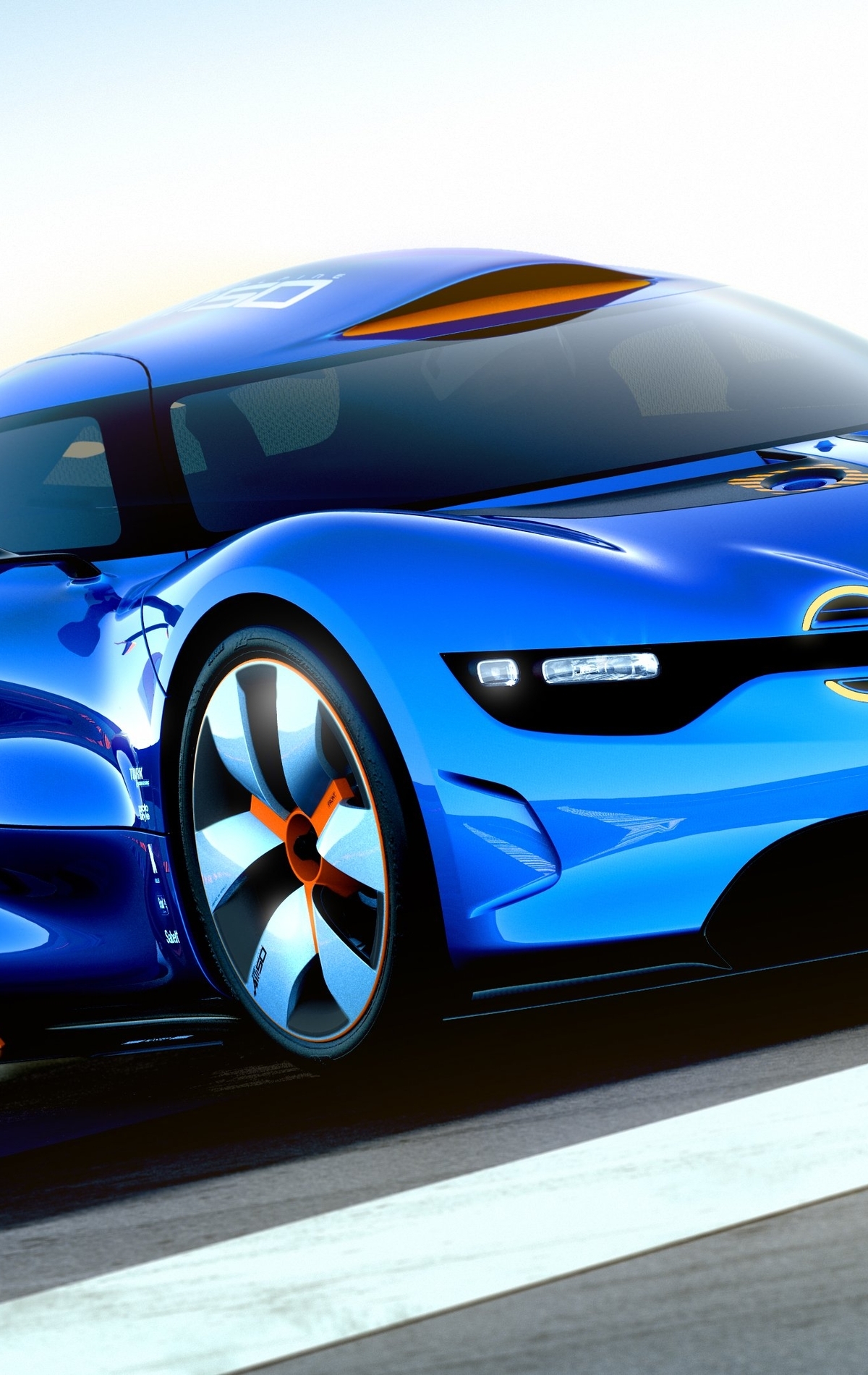 Картинка: Renault, Alpine, A110-50, Concept, голубой, спорткар