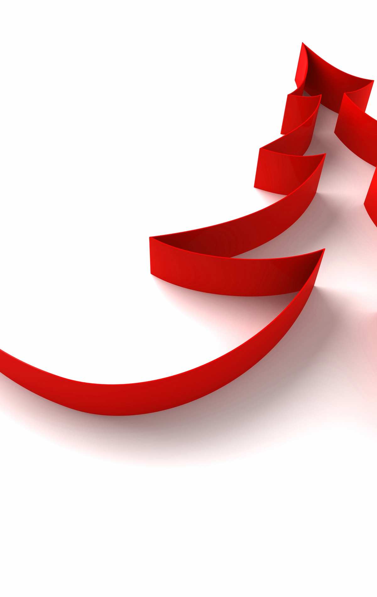 Image: Herringbone, red ribbon, bend