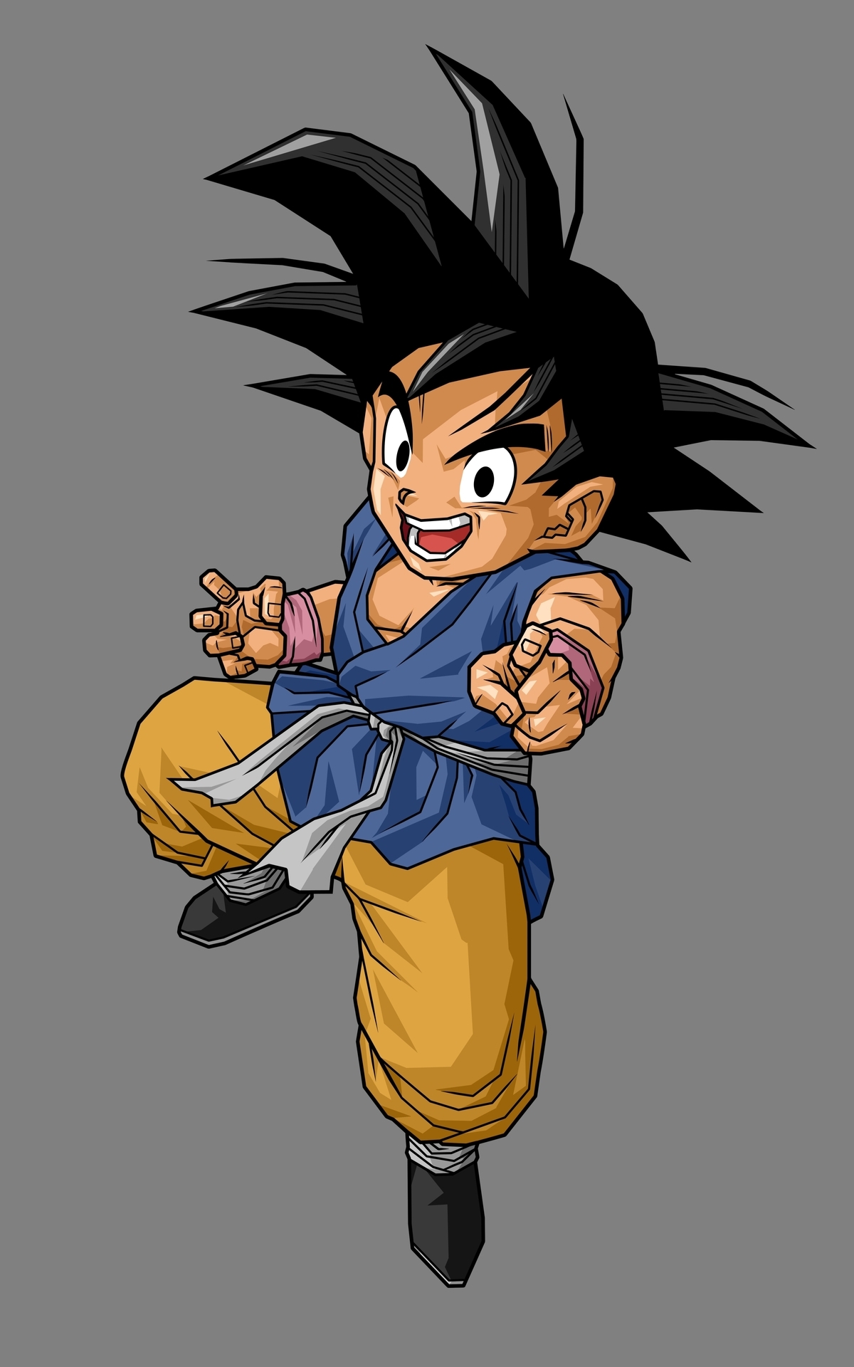 Image: Kid, hair, background, Dragon ball, Son Goku, karate
