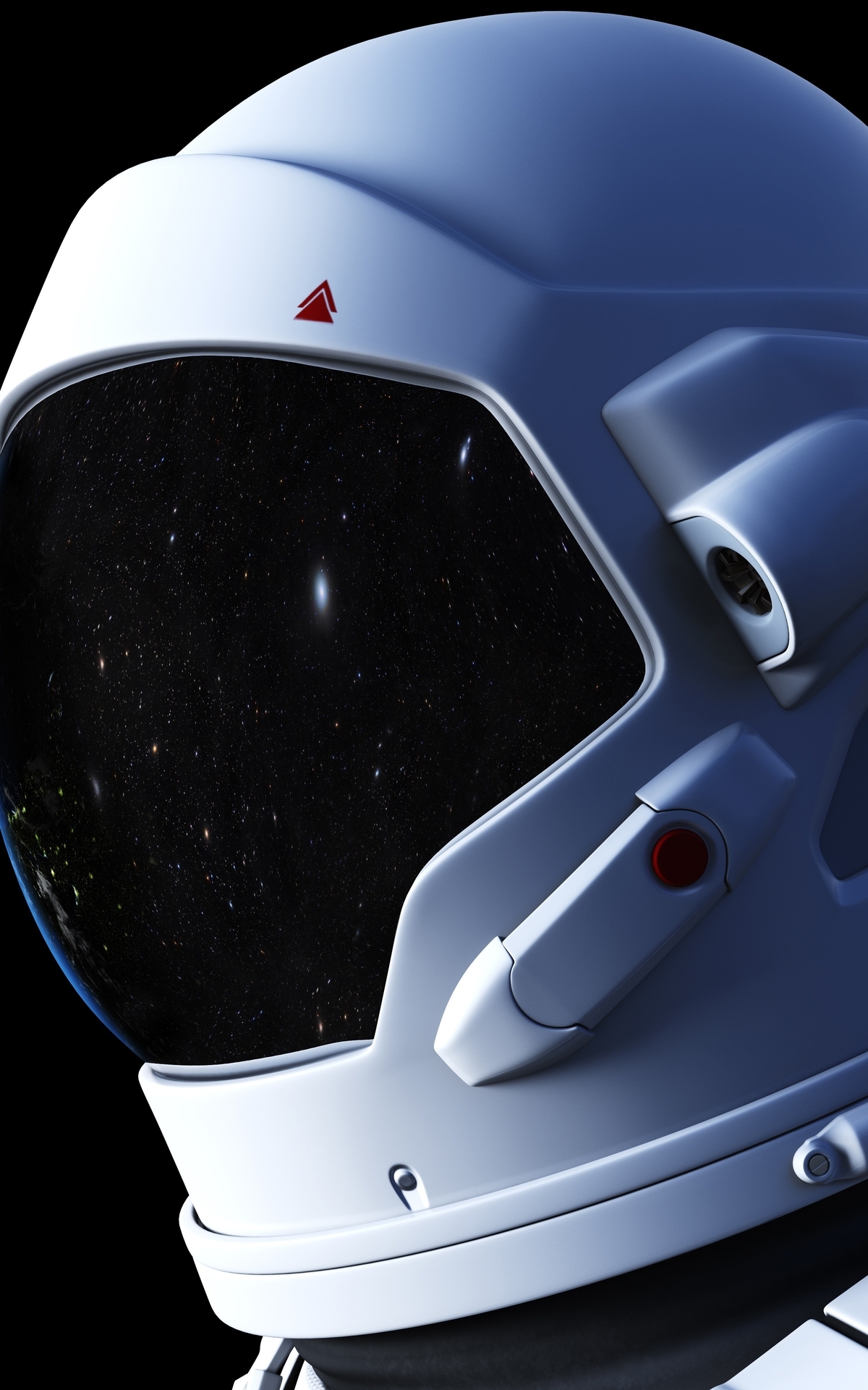 Image: Astronaut, spacesuit, space, planet, Earth, light, reflection, stars