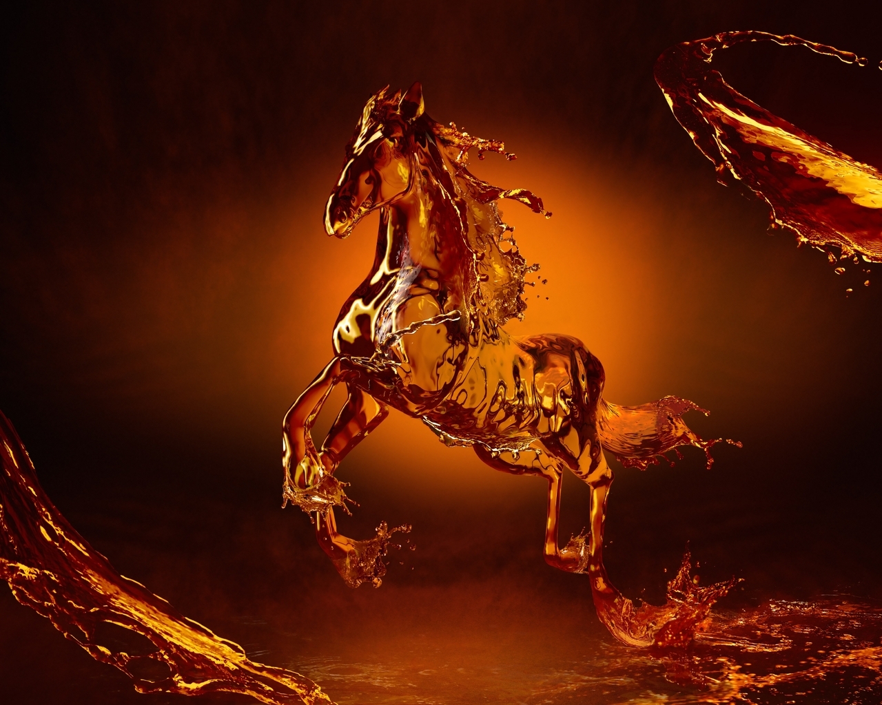 Картинка: Лошадь, жеребец, конь, вода, коньяк, виски