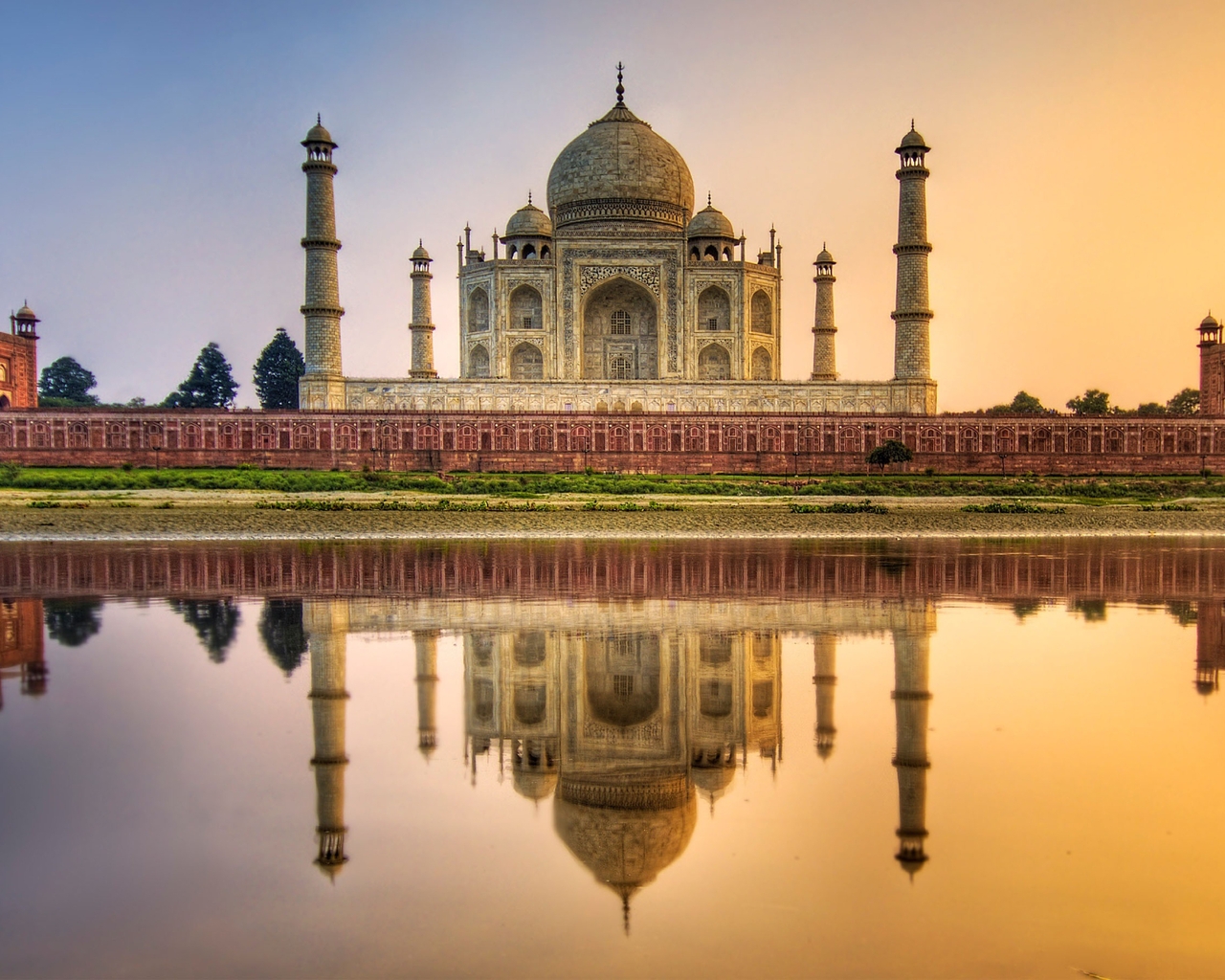 Картинка: Тадж-Махал, Taj Mahal, Индия, отражение