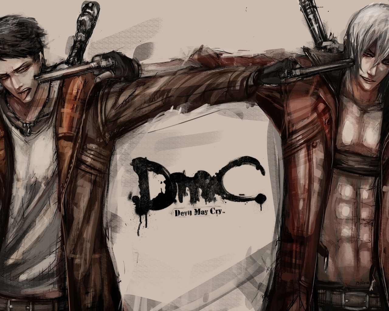 Картинка: DmC, Devil may Cry, Dante, пистолеты, плащ