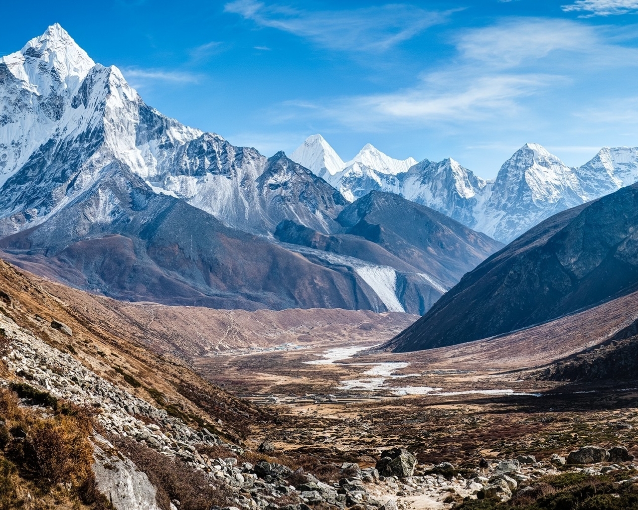 Картинка: Ама-Даблам, Гималаи, вершина, гора, горный хребет