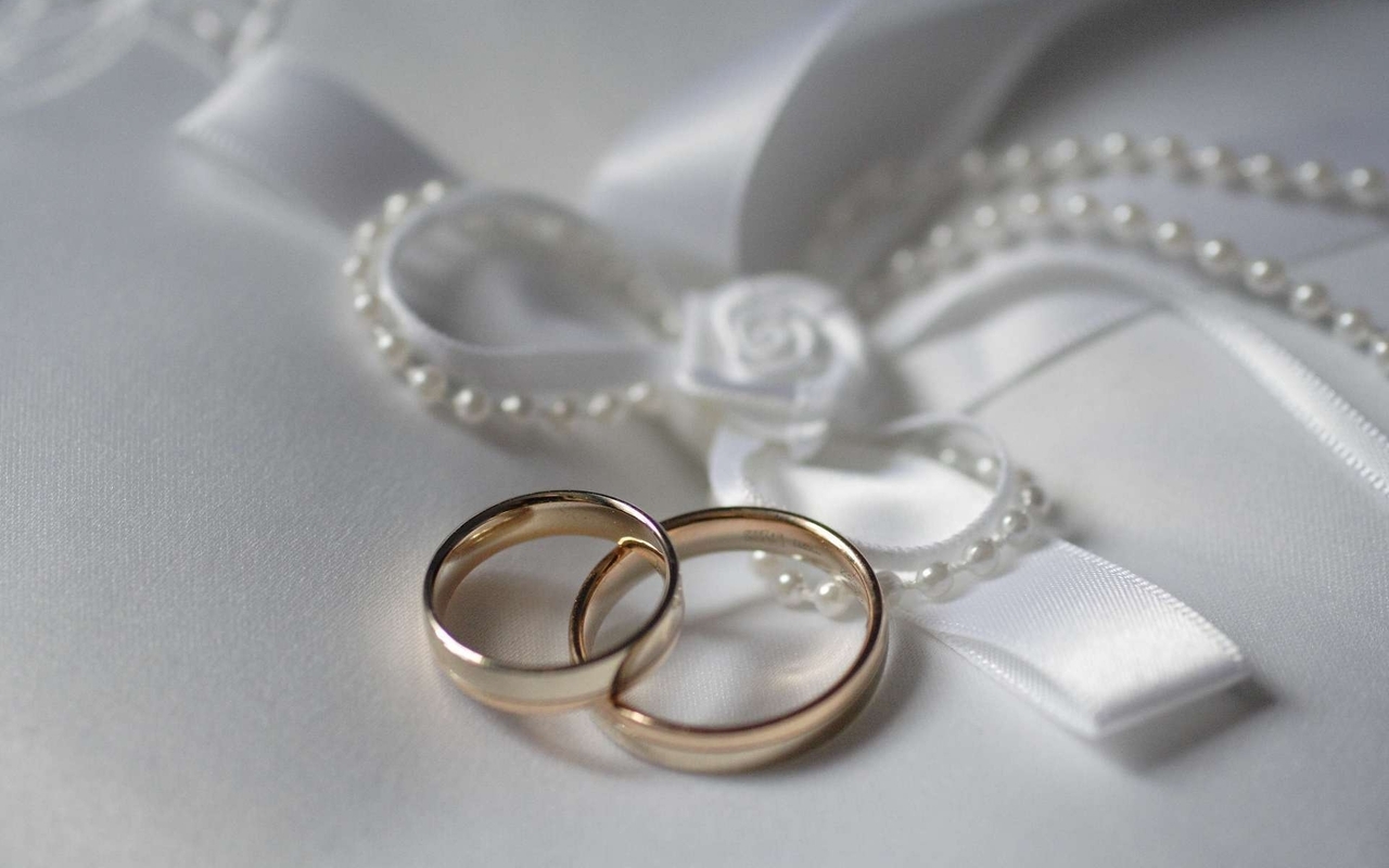 Картинка: Свадьба, обручальные кольца, бантик, бусины