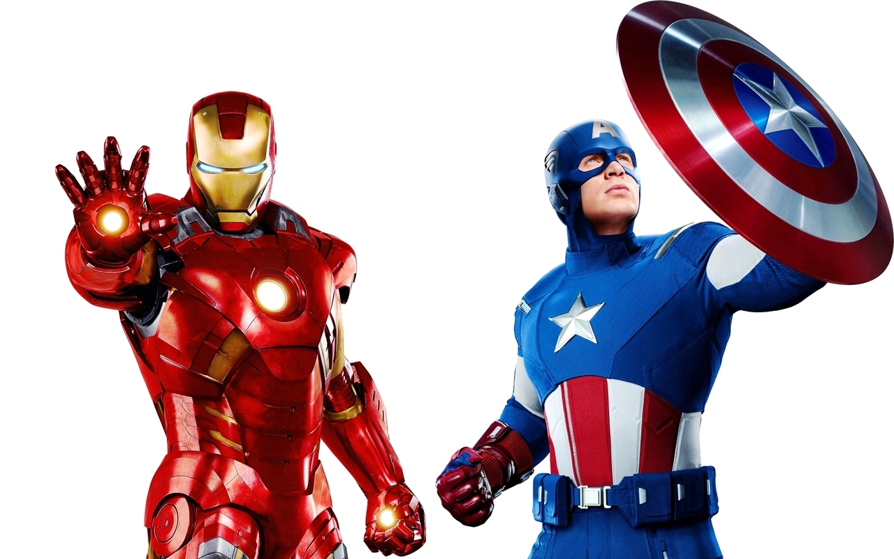 Image: Iron man, Captain America, heroes, unite, shield, star