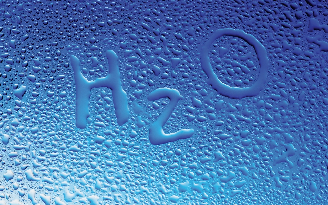 Картинка: Формула, вода, капли, водород, кислород, пропорции