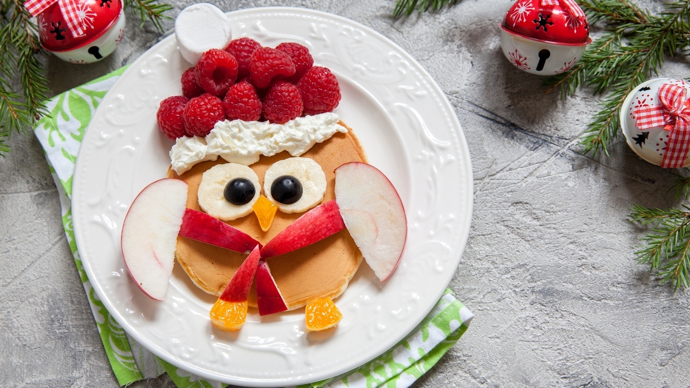 Image: Owl, dish, decoration, for kids, raspberries, berries