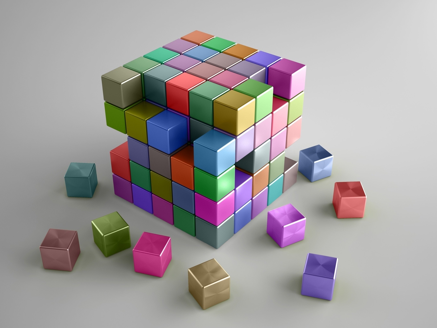 Image: Volume, cubes, color, modeling