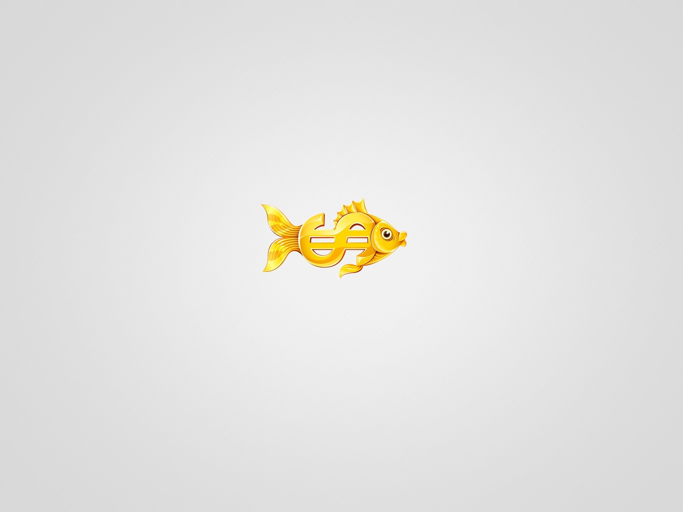Картинка: Рыбка, золотая, доллар, деньги, фон