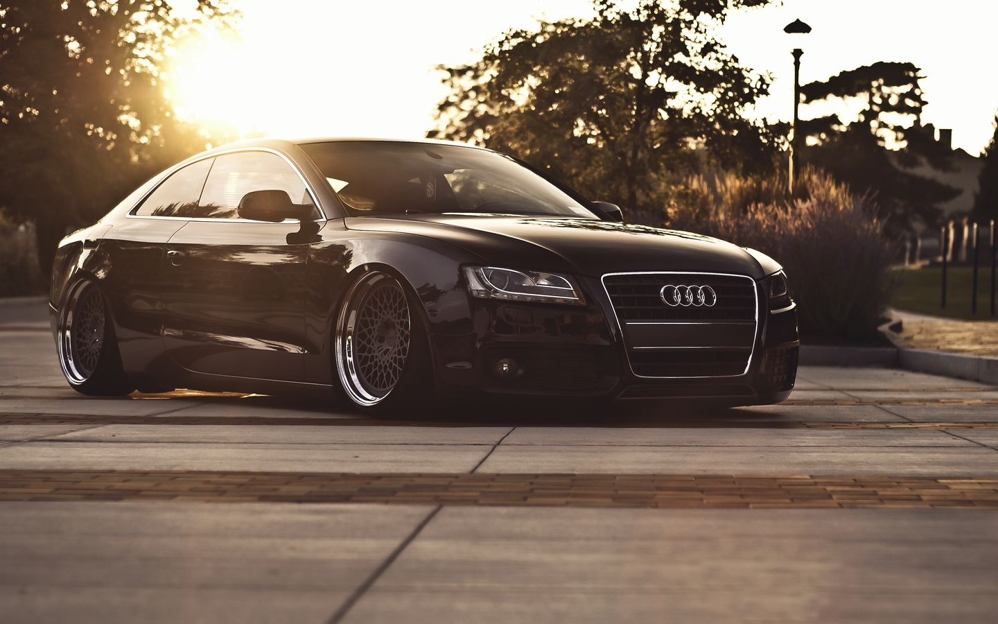 Image: Audi, A5, black, sunset, casting