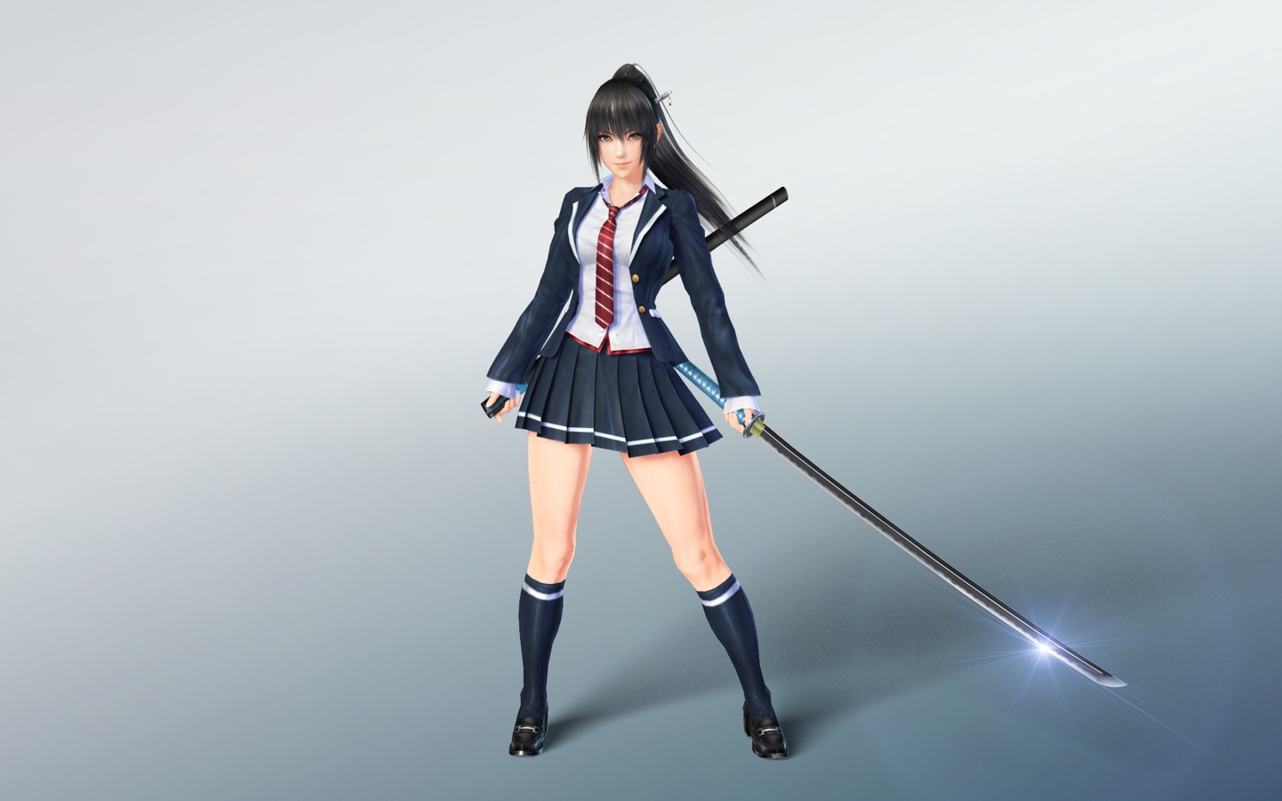 Image: Game, Mitsurugi Kamui Hikae, asian, girl, clothes, form, sword, katana, background