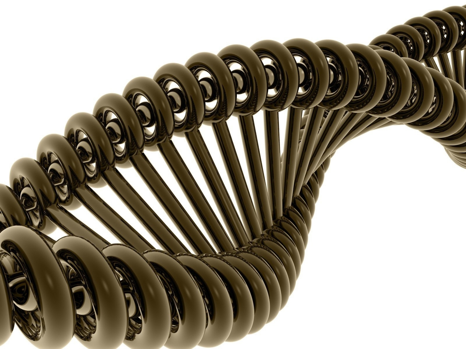 Картинка: ДНК, 3D, спираль, изгиб, строение