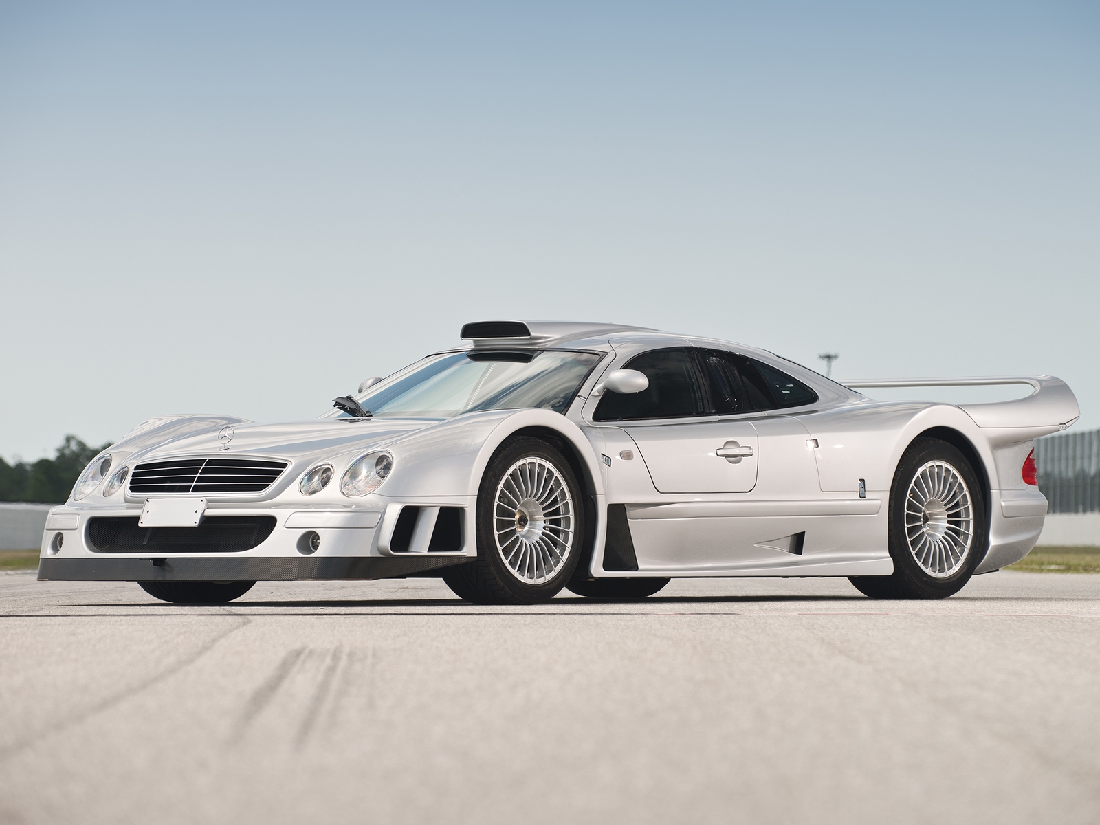 Image: Mercedes, SLK GTR, silver, supercar, sports car
