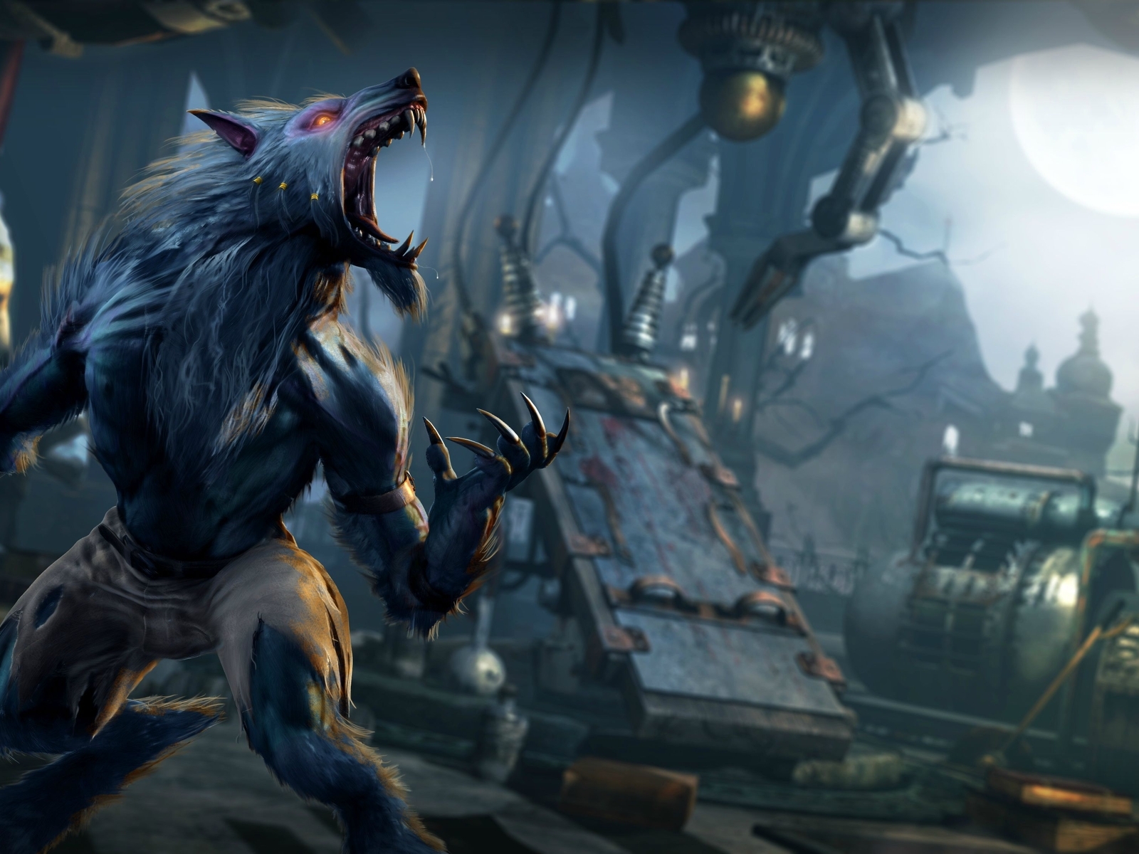 Image: Killer Instinct, wolf, werewolf, claws, jaws, mechanisms