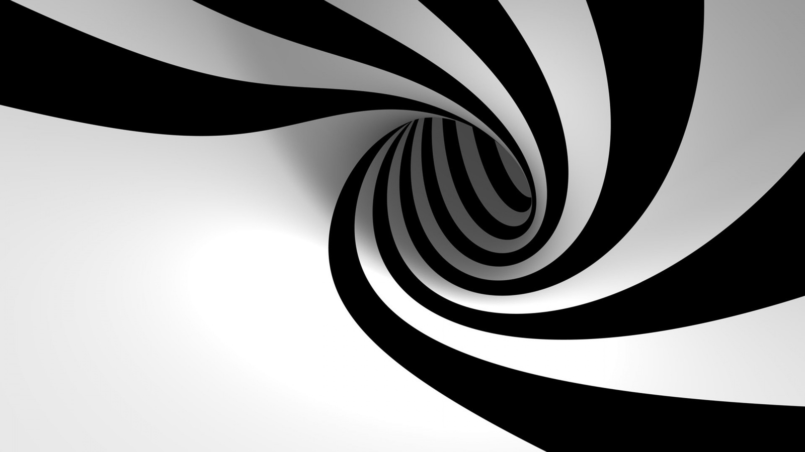 Картинка: Чёрный, белый, линия, изгиб, спираль, фон