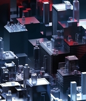 Image: Model, city, building, transparent, 3D