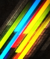 Картинка: Линии, частицы, точки, разноцветные, полосы