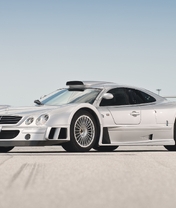 Image: Mercedes, SLK GTR, silver, supercar, sports car