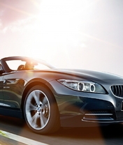 Картинка: Родстер, купе, BMW, Z4, движение, скорость, свет, солнце, небо