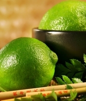 Image: Lime, chinese sticks, tea, mood
