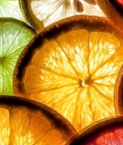 Картинка: Цитрусы, апельсин, грейпфрут, лайм, дольки