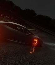 Картинка: Lamborghini, ps4, Driveclub, Huracan, playstation 4, ночь, поворот, трасса