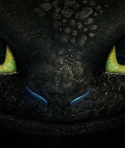 Картинка: Взгляд, глаза, дракон, Беззубик, Ночная фурия, фильм, Как приручить дракона