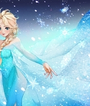 Image: Frozen, Cold Heart, Elza, dress, snowflake, blonde