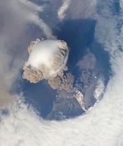Картинка: Вулкан, извержение, пепел, облако, дым