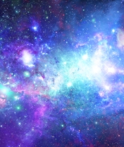 Image: Space, system, nebula, lights, stars, glare, twinkling