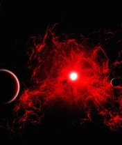 Картинка: Планеты, Звезда, материя, вещество, освещение, красный, сверхновая
