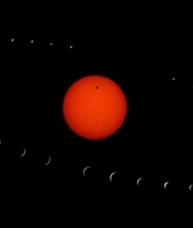 Картинка: Звезда, Солнце, планета, Венера, пятна, красный, расположение