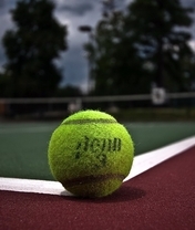 Image: Ball, tennis, court, markings, playground