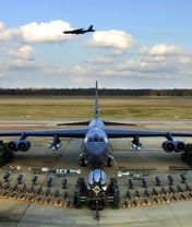 Картинка: Боинг, Boeing B-52, авиация, самолёт, бомбардировщик, боеприпасы, ракеты