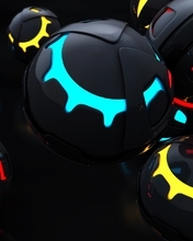 Картинка: Сферы, шары, тёмный фон