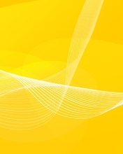 Картинка: Изгибы, линии, белые полосы, параллельные, жёлтый фон, цвет