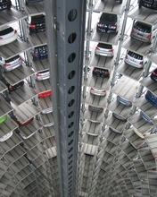 Image: Cars, parking, tiered, building